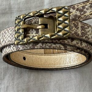 Jessica Simpson Snake Print Vegan Leather Belt Size M